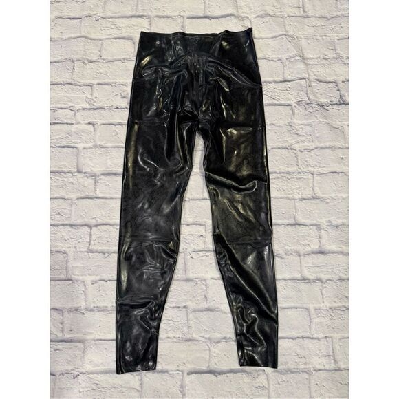 The Latex Store zip through leggings size medium black excellent condition - Picture 2 of 7